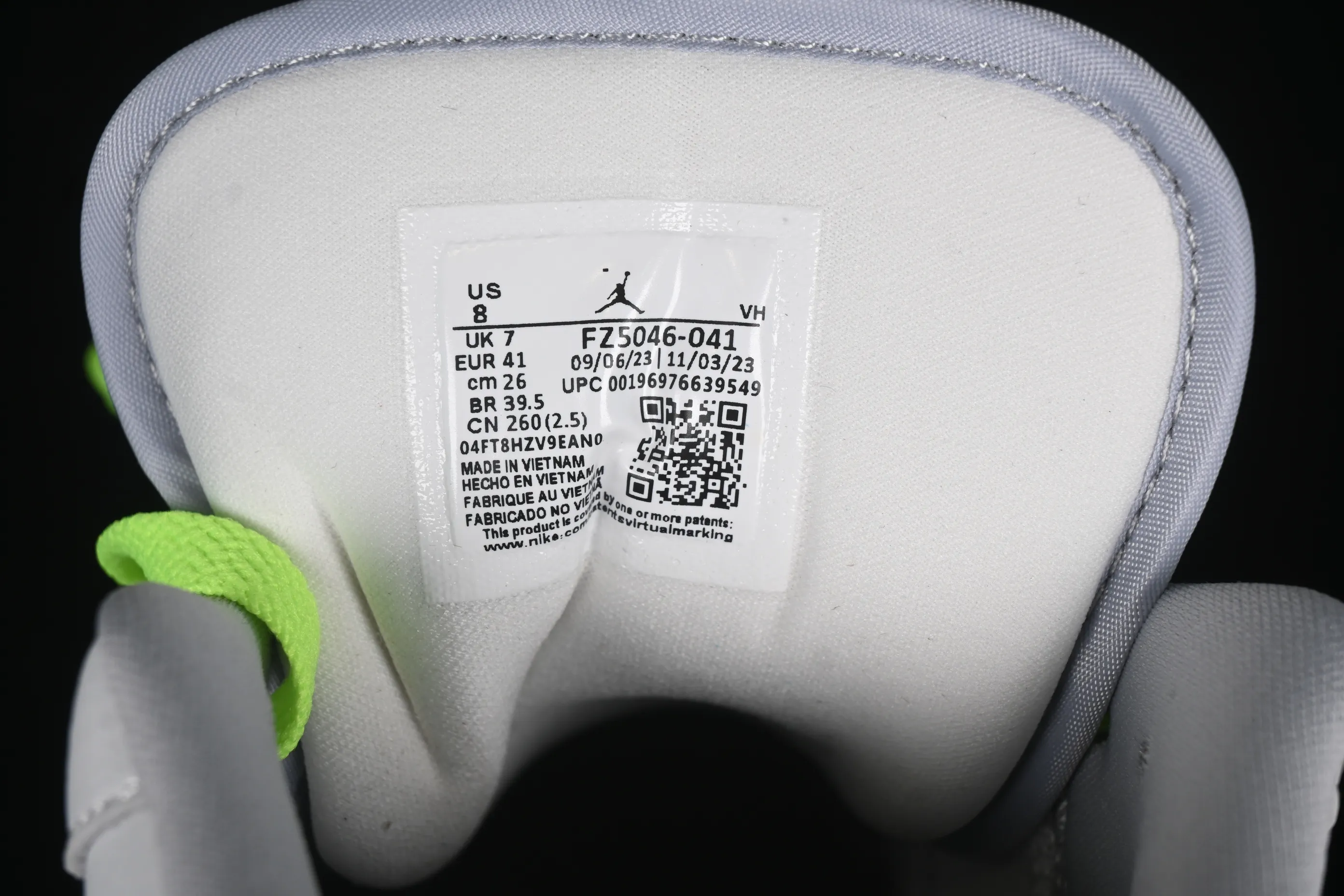 All categories Air Jordan Jordan series basketball shoes Air Jordan 1 Low Air Jordan 1 Low AJ1 Joe 1 white and green double hook low-top retro basketball shoes FZ5046-041